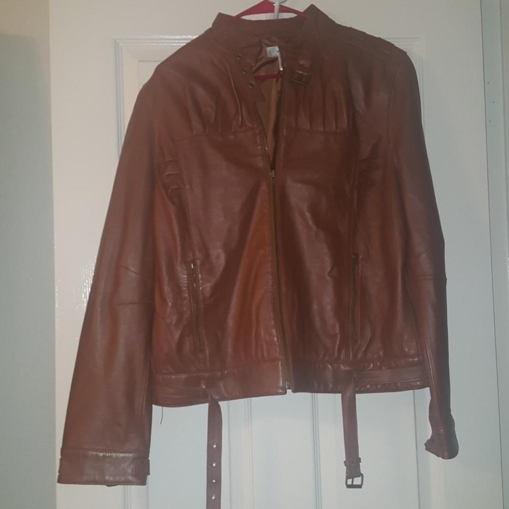 Metro 7 100% Leather Jacket Size 16